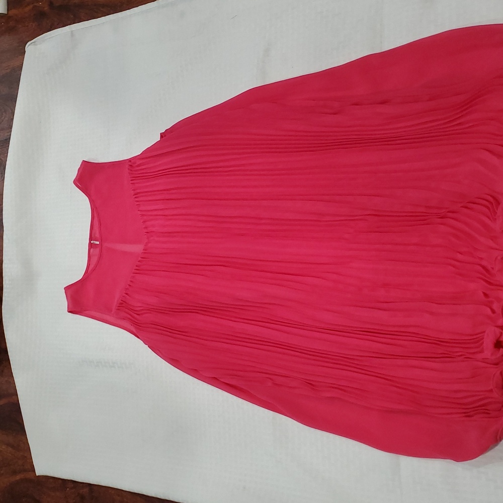 Maeve Anthropologie Leagally Blond Vibrant barbie Pink swing Sleeveless Dress - Picture 8 of 16